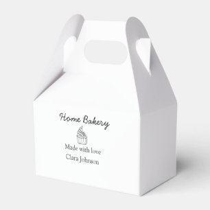 Homemade bakery add your text name custom  favour box
