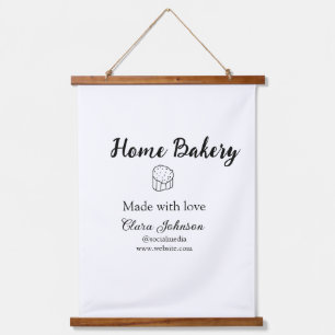 Homemade bakery add your text name custom hanging tapestry