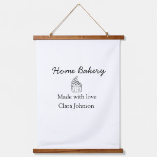 Homemade bakery add your text name custom hanging tapestry