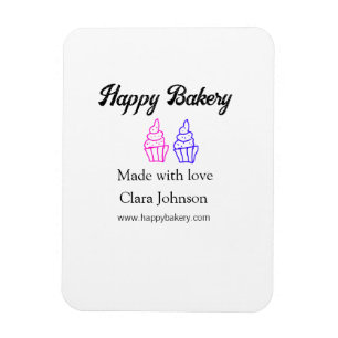 Homemade bakery add your text name custom magnet