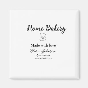Homemade bakery add your text name custom magnet