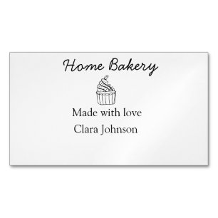 Homemade bakery add your text name custom Magnetic business card