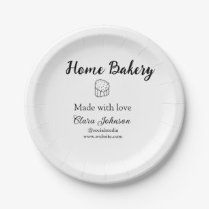 Homemade bakery add your text name custom paper plate