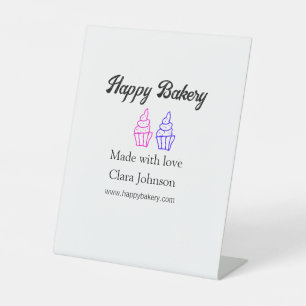 Homemade bakery add your text name custom pedestal sign