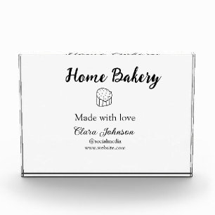 Homemade bakery add your text name custom photo block