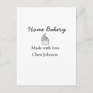 Homemade bakery add your text name custom  postcard