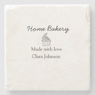 Homemade bakery add your text name custom stone coaster