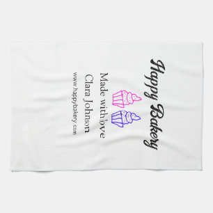 Homemade bakery add your text name custom  tea towel
