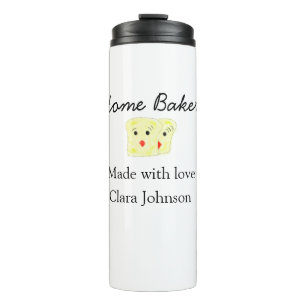 Homemade bakery add your text name custom thermal tumbler