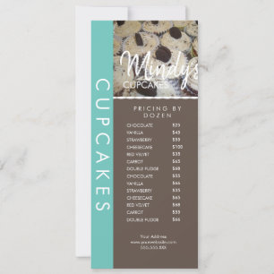 Homemade Bakery Cupcakes Flyer Pricing List C Invitation
