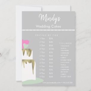 Homemade Bakery Cupcakes Flyer Pricing List Card