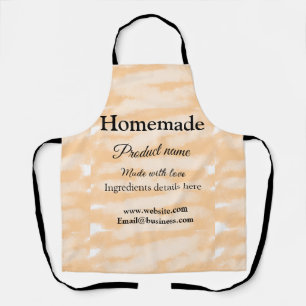 Homemade bakery made with love add text website apron