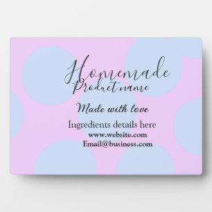 Homemade bakery made with love add text website plaque