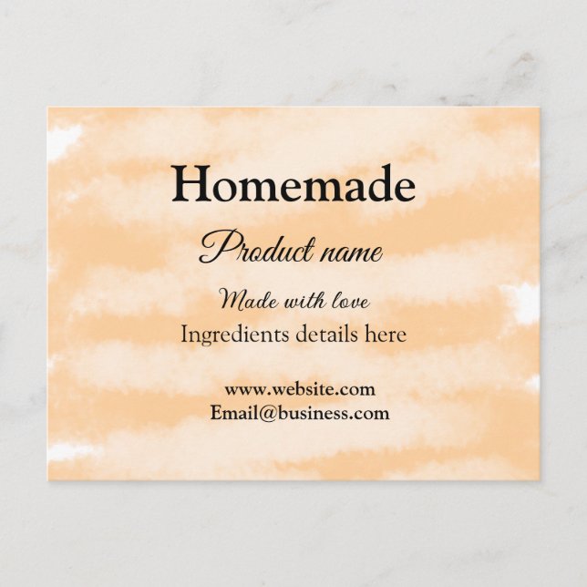 Homemade bakery made with love add text website postcard (Front)