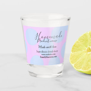 Homemade bakery made with love add text website shot glass