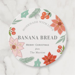 Homemade Baking Gifts Floral Cream Holiday Favour Tags