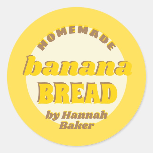 Homemade Banana Bread Label Template (Front)