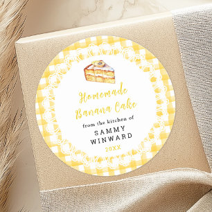 Homemade Banana Cake Food Label