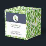 Homemade Bath & Body Packaging | Olive Oil Box<br><div class="desc">Natural Pure Olive Oil | For your seasonal soaps, body butters, and other artisan gifts and products, this design features watercolor olives and olive branch encircled in dots set on an olive leaves background pattern. It's fully customisable, so it can be used for any of your natural olive oil homemade...</div>