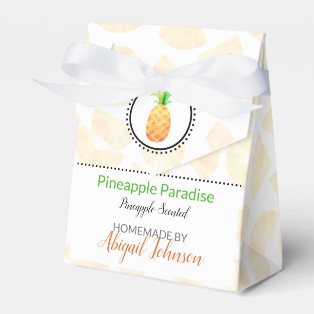 Homemade Bath & Body Packaging | Pineapple Box (Front Side)