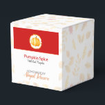 Homemade Bath & Body Packaging | Pumpkin Box<br><div class="desc">Pumpkin Spice Scented or Flavour | For your seasonal soaps, body butters, and other artisan gifts and products, this design features a watercolor pumpkin encircled in colourful fall leaves set on a fall leaves background pattern. It's fully customisable, so it can be used for any of your pumpkin-flavoued or -scented...</div>