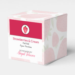 Homemade Bath & Body Packaging Strawberry Favour Box