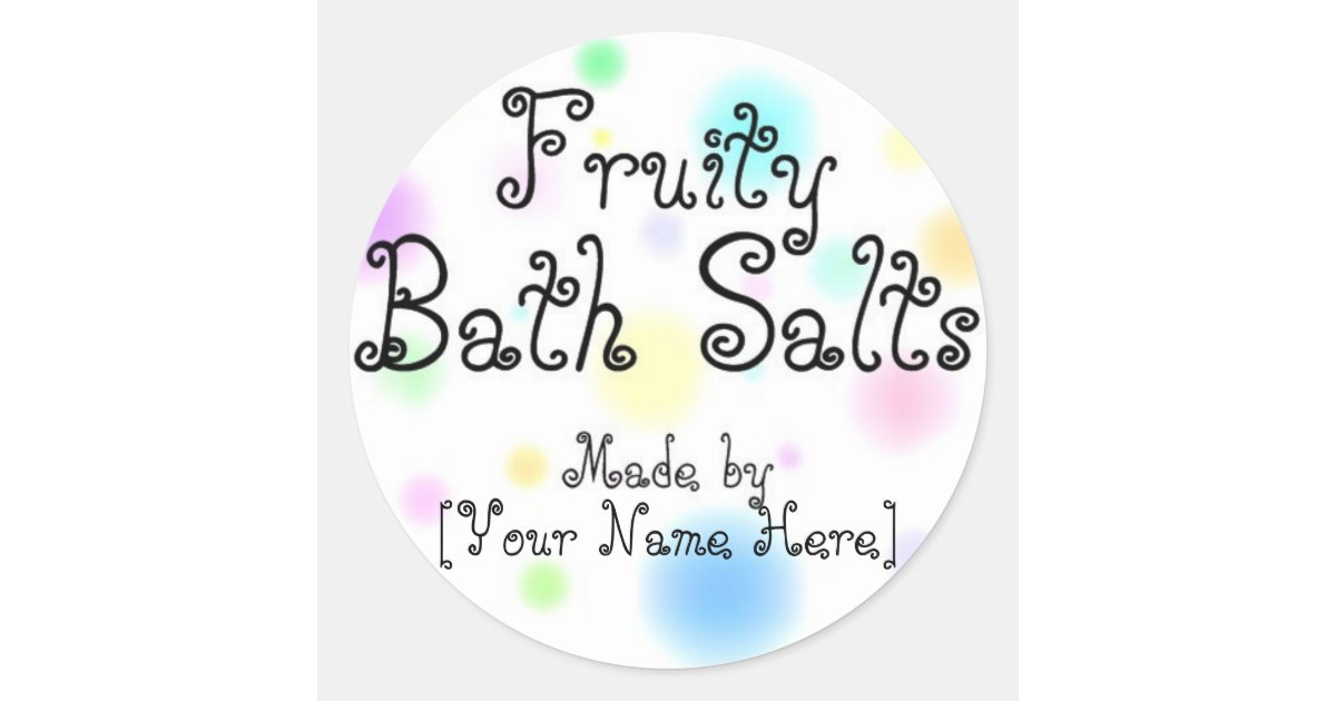 Homemade Bath Salts Customisable Labels Zazzle