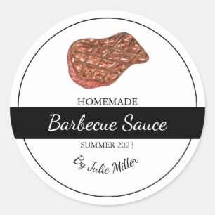 Homemade Beef Barbecue Sauce BBQ Label