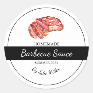 Homemade Beef Barbecue Sauce BBQ Label