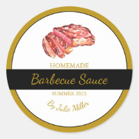 Homemade Beef Barbecue Sauce BBQ Label