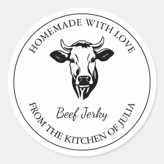 Homemade Beef Jerky Label (Front)