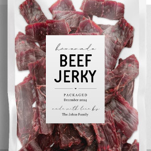 Homemade Beef Jerky Package Label