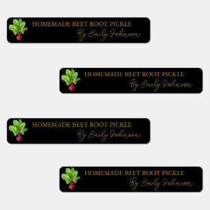 Homemade Beet Root Pickle Thin Label