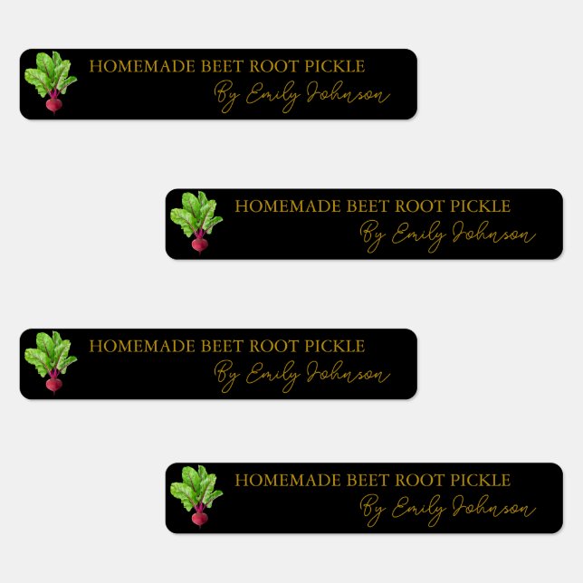 Homemade Beet Root Pickle Thin Label (Group)