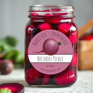 Homemade Beetroot Pickle Labels