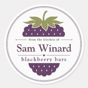 Homemade Blackberry Bars Kitchen Label