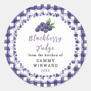 Homemade Blackberry Fudge Label