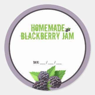 Homemade Blackberry Jam Canning Sticker