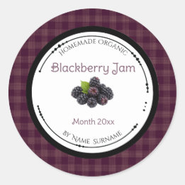 Homemade Blackberry Jam Label Sticker