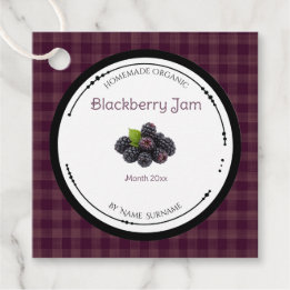 Homemade Blackberry Jam Label With Ingredients