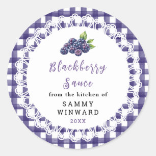 Homemade Blackberry Sauce Label