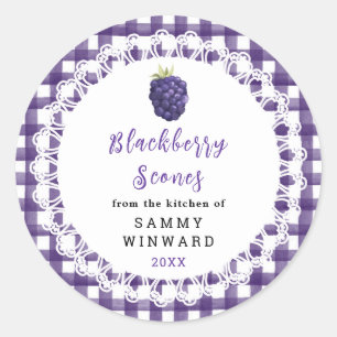 Homemade Blackberry Scones Label
