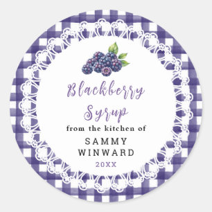 Homemade Blackberry Syrup Bottle Label