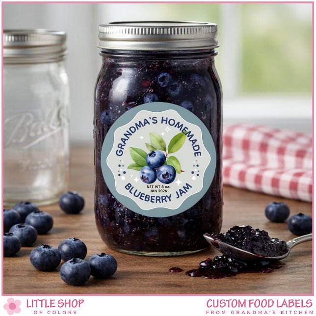 Homemade Blueberry Jam Canning Jar Labels (Creator Uploaded)