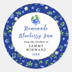 Homemade Blueberry Jam Canning Label