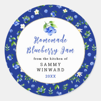 Homemade Blueberry Jam Canning Label