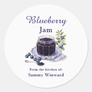 Homemade Blueberry Jam Gift Label