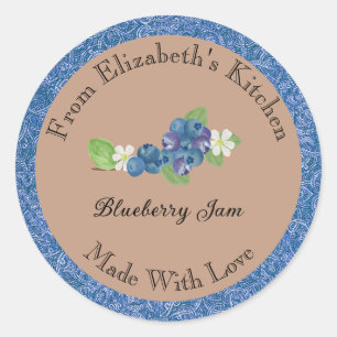 Homemade Blueberry Jam Jar Label