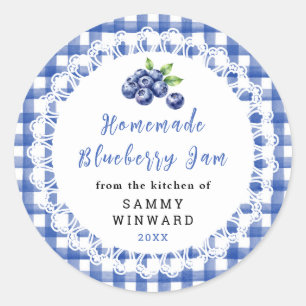 Homemade Blueberry Jam Jar Label