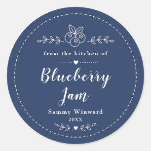 Homemade Blueberry Jam Label